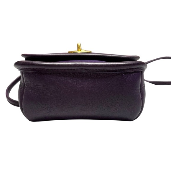 Coach | Rare Vintage Everett Crossbody 9934 | Eggplant Leather | 1995 | Mini Bag - Picture 5 of 14